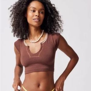 Brown Out From Under Go for Gold Seamless Top